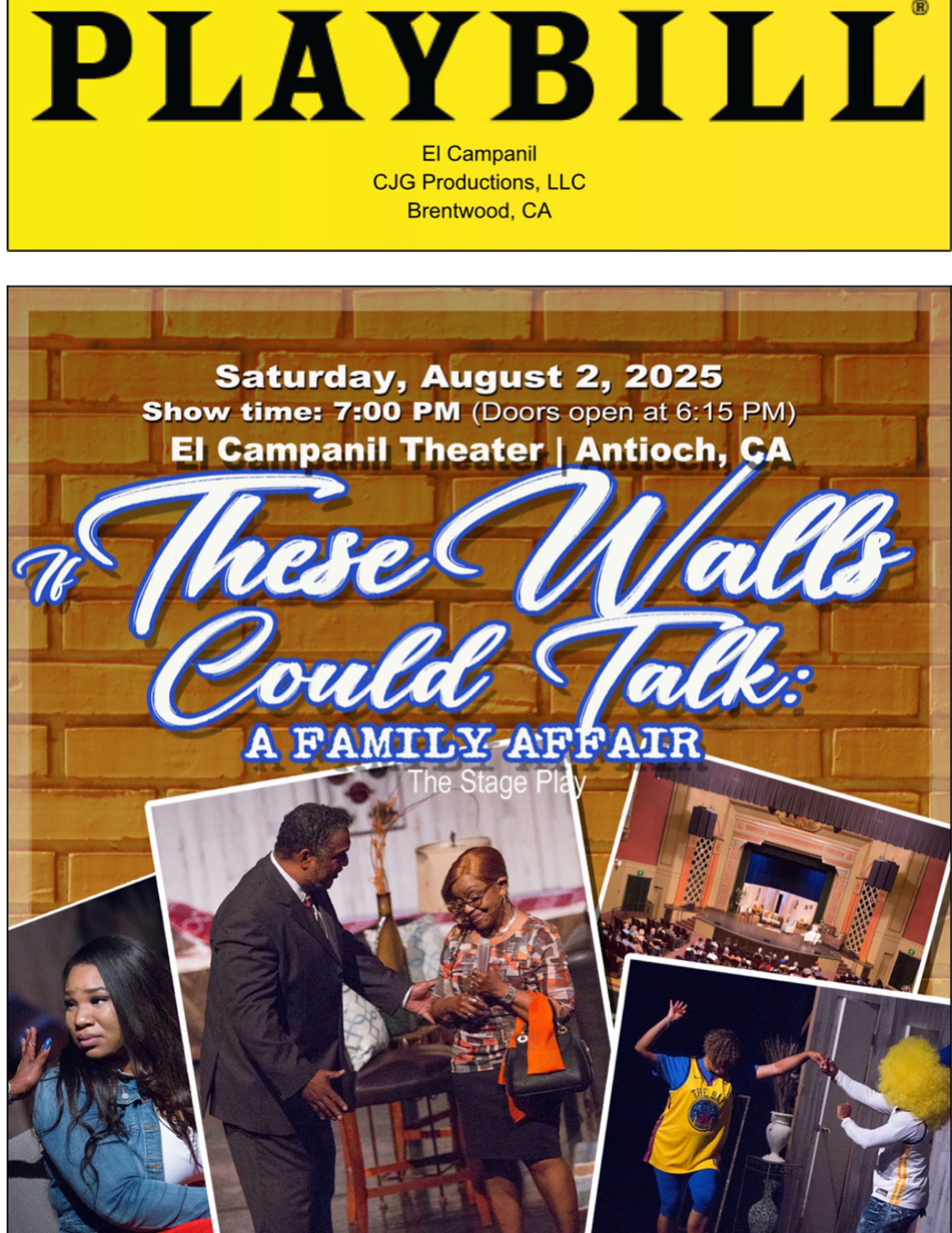 El Campanil Theatre playbill, 2025